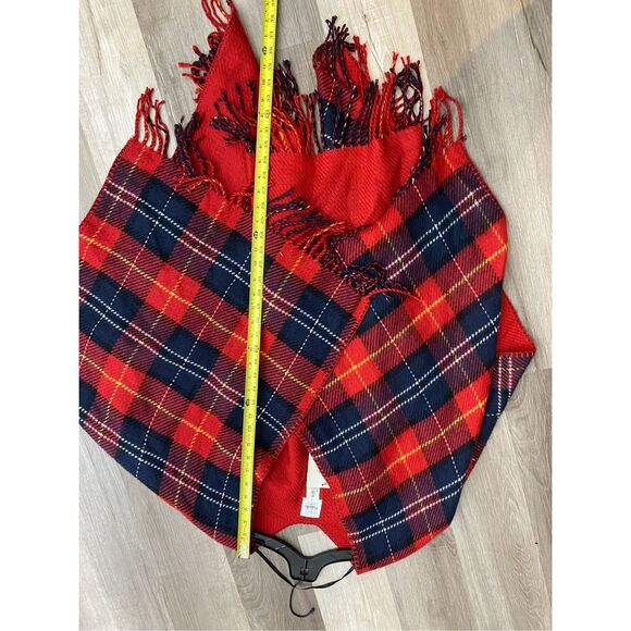 Rafaella Weekend NWT Reversible Red Plaid Acrylic Shrug One Size - Picture 7 of 9